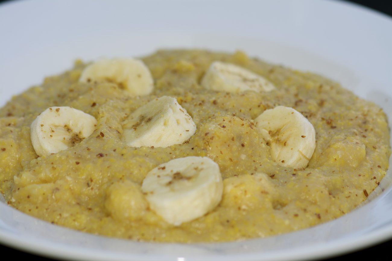 Banana and Flaxseed Polenta - Bravo PB