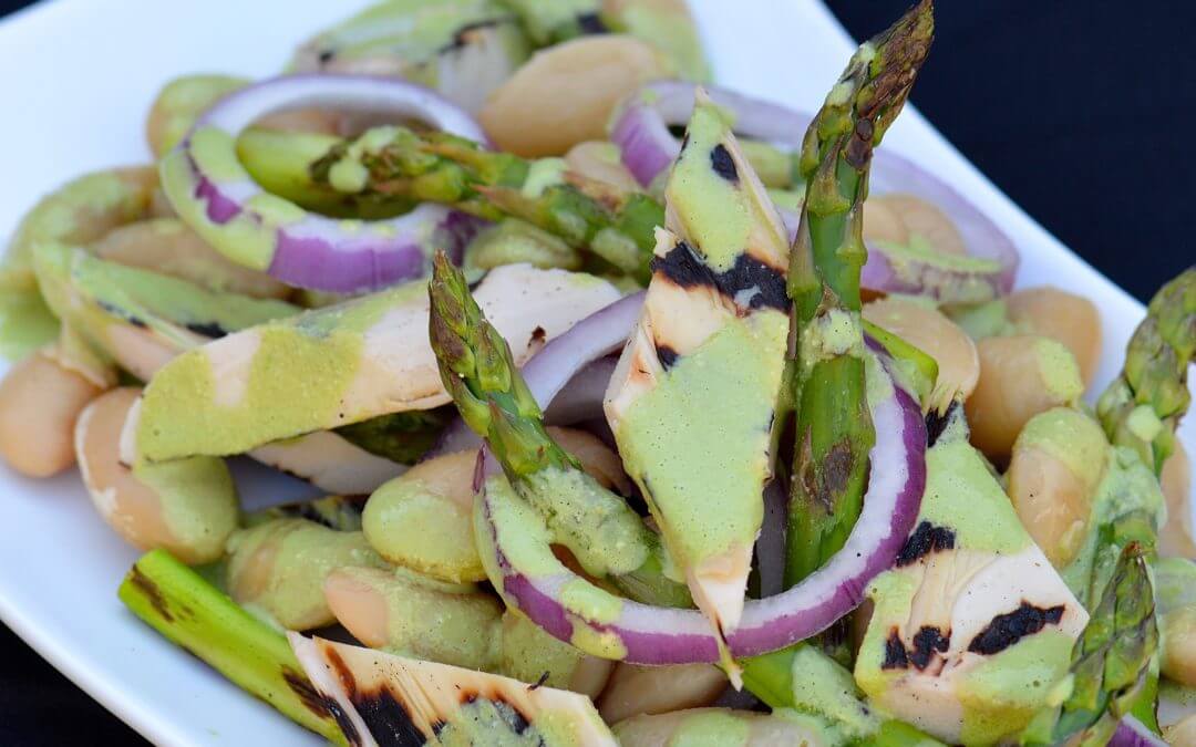 Grilled Hearts of Palm Salad
